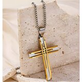 IZMAEL Ogrlica SA-34103 Cross - Zlatna / Srebrna | shoptok.hr