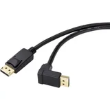DisplayPort priključni kabel 1.00 m SP-9163728 pozlaćeni kontakti crna [1x muški konektor displayport - 1x muš