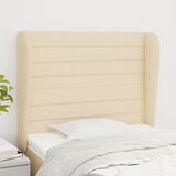  Uzglavlje s ušima krem 93x23x118/128 cm od tkanine | shoptok.hr