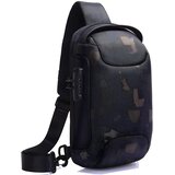 IZMAEL Torba preko ramena s USB punjenjem IS-36233 - Maskirna | shoptok.hr