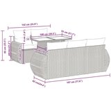  Vrtna garnitura - 6-dijelni set vrtnih sofa s jastucima crni od poliratana bagrem - Crna 1 | shoptok.hr