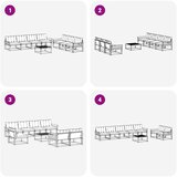  Set vanjskih sofa 8 kom. Bijela i crna | shoptok.hr