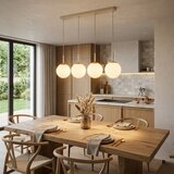 Brilagi Luster na sajli MILO 4xE27/60W/230V bež/zlatna | Eponuda.com
