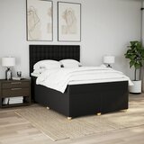  Krevet s oprugama i madracem crni 160x200 cm od tkanine | shoptok.hr