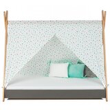 Made in Poland Krevet sa nadstrešnicom i dušekom 160x80 Tipi Sivi | ePonuda.com