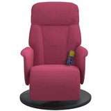  Masažni naslonjač s osloncem za noge crvena boja vina baršun | shoptok.hr