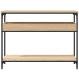  Konzolni stolić s policom Sonoma hrast 100x29x75 cm Konstruirano drvo | shoptok.hr
