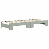  Dnevni krevet na razvlačenje svjetlosivi 80 x 200 cm baršunasti | shoptok.hr