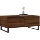 vidaXL Klubska mizica rjav hrast 90x50x36,5 cm inženirski les | Shoptok.si