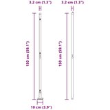  ograjni stebri Set 52 Sivi Beton 3,2 x 3,2 x 78,5 cm Vzdržljivi | Shoptok.si