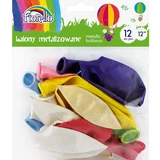 Baloni metalic, mešani, 30 cm, 12 kosov, (21299804)