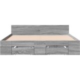 Posteljni okvir s predali siva sonoma 135x190cm inženirski les | Shoptok.si