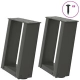  Noge za klub stolić U-oblik 2 kom antracit 30 x (30-31) cm čelik | shoptok.hr