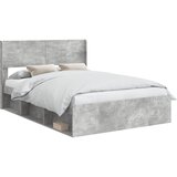  Okvir za krevet s pohranom i uzglavljem Betonska siva - Betonska siva 135 x 190 cm | shoptok.hr