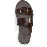 Polo Ralph Lauren Kožne japanke Bkle Slide boja: smeđa, 818P01589003 | shoptok.hr