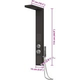 PANEL za tuširanje aluminijski crni | shoptok.hr