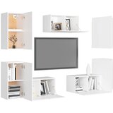  7-dijelni set TV ormarića bijeli od konstruiranog drva | shoptok.hr