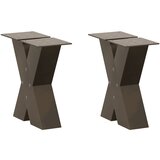  Noge za klub stolić u obliku slova X, 2 kom, prirodni čelik, 30 x (30-31) cm, čelik | shoptok.hr