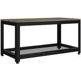 Furnova Klubska mizica siva in črna 90x45x45 cm MDF in železo, (21913942) | Shoptok.si