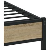 Metalni Kovinski posteljni okvir brez vzmetnice sonoma hrast 183x213 cm, (21611352) | Shoptok.si