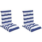  Jastuci za stolicu s niskim naslonom, 2 kom., plavo-bijele prugaste, oxford tkanine | shoptok.hr