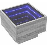  Bočni stolić LED boja hrasta 40 x 40 x 30 cm konstruirano drvo | shoptok.hr