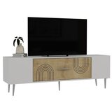 Hanah home tv polica Dekol2 white sapphire oak silver