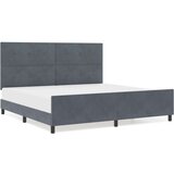  Postelja Temno Siva 200x200 cm Velvet, (22049389) | Shoptok.si