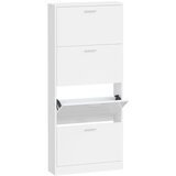 vidaXL Omarica za čevlje visok sijaj bela 59x17x150 cm inženirski les, (21024791) | Shoptok.si