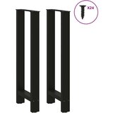 vidaXL Noge kavne mizice črna 2 kosa 50x(100-101) cm jeklo | Shoptok.si