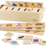 Viga drvena edukativna sorter igra životinje voće povrće Montessori Cijene