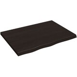 Zidna polica tamnosmeđa 80x60x(2-4) cm od obrađene hrastovine | shoptok.hr