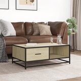  Stolić za kavu boja hrasta sonome 90x57x35 cm od drva i metala | shoptok.hr