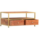  Stolić za kavu 90 x 50 x 40 cm od masivnog drva bagrema | Eponuda.com