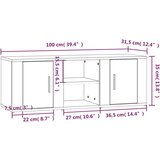 vidaXL TV omarica bela 100x31,5x35 cm inženirski les | Shoptok.si