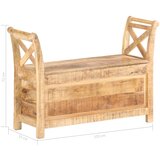  Klupa za hodnik 103 x 33 x 72 cm od masivnog drva manga | shoptok.hr