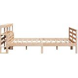  Okvir kreveta s uzglavljem 140 x 190 cm od masivne borovine | shoptok.hr