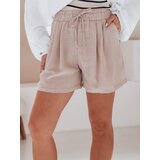 DStreet Spodenki damskie lniane RELAX TIME khaki | Shoptok.si