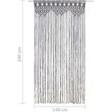  Zavesa makrame antracitna 140x240 cm bombaž, (20768266) | Shoptok.si