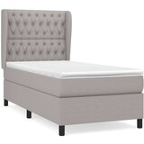  Box spring postelja z vzmetnico svetlo siva 90x200 cm blago, (20790464) | Shoptok.si