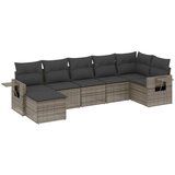  The Living Store Vrtna sedežna garnitura 7-delna z blazinami siv poli ratan - Vrtna Sedežna Garniture, (21451071) | Shoptok.si