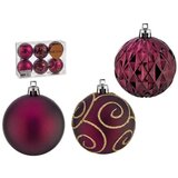  Set božićnih kuglica Vijoličasta Plastika Ø 6 cm (12 kom.) | shoptok.hr