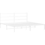  Metalni okvir za krevet s uzglavljem bijeli 180x200 cm | shoptok.hr