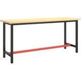  Okvir za radni stol mat crni i mat crveni 170x50x79 cm metalni | shoptok.hr