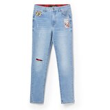 Desigual Kavbojke bež / moder denim / rdeča / črna | Shoptok.si