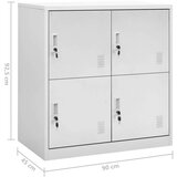  Omara s ključavnico 5 kosov svetlo siva 90x45x92,5 cm jeklo, (20764287) | Shoptok.si