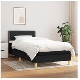  S oprugama i madracem crni 90x200 cm od tkanine | shoptok.hr