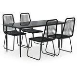  9-dijelni vrtni blagovaonski set crni | shoptok.hr