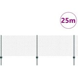  Ograda od lančane poveznice s 22 U stupa Zelena 0.8x25 m čelik | shoptok.hr