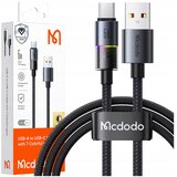 McDodo KABEL USB-A USB-C HITRO POLNJENJE USB TIPA C 6A 100W 1M LED ČRN, (5000334595) | Shoptok.si